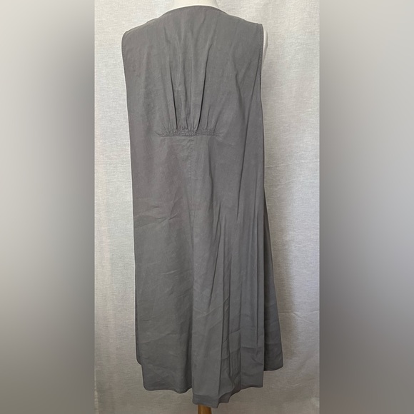 Eileen Fisher Sleeveless Dress Linen Viscose Blend Size L - Picture 3 of 11